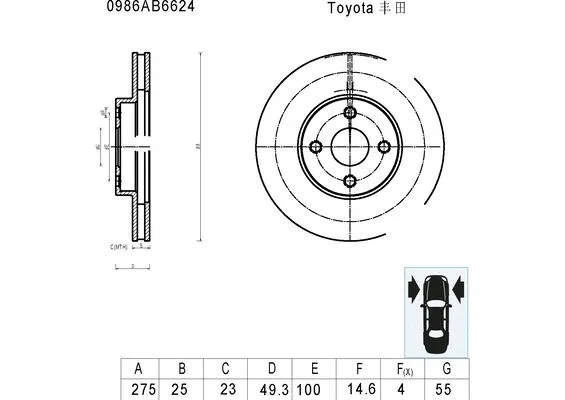 Brake Disc (0 986 AB6 624)