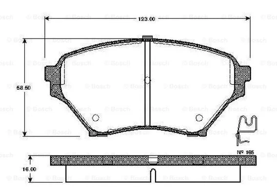 Brake Pad Set, disc brake (0 986 TB2 412)