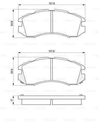 Brake Pad Set, disc brake (0 986 460 984)