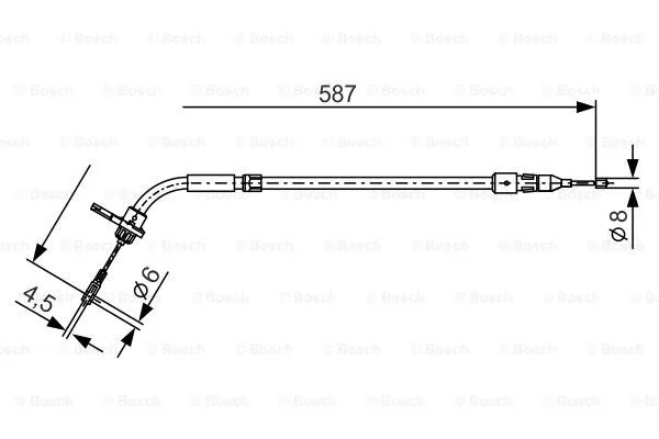 Cable Pull, parking brake (1 987 477 224)