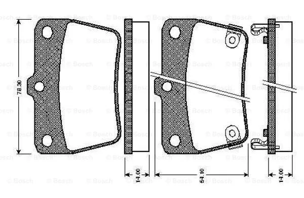 Brake Pad Set, disc brake (0 986 TB2 406)