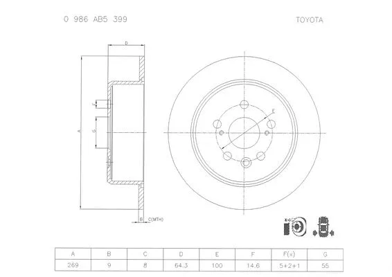 Brake Disc (0 986 AB5 399)