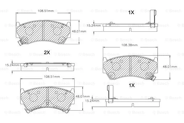 Brake Pad Set, disc brake (F 03B 150 037)