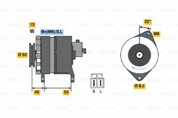 Alternator (0 986 046 401)