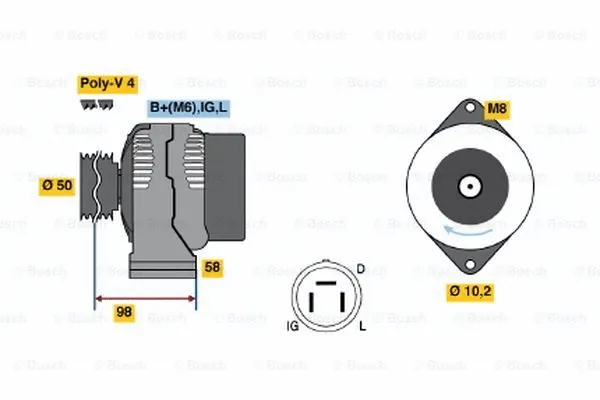 Alternator (0 986 044 981)