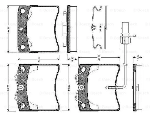 Brake Pad Set, disc brake (0 986 TB2 210)