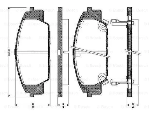 Brake Pad Set, disc brake (0 986 TB2 364)