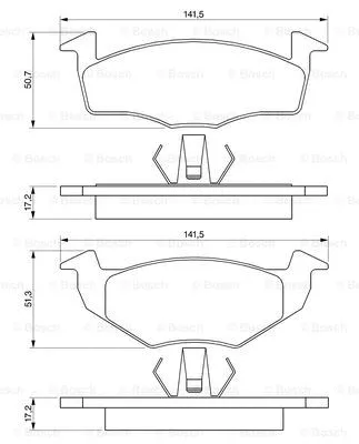 Brake Pad Set, disc brake (0 986 424 361)