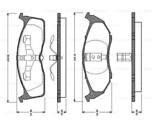 Brake Pad Set, disc brake (0 986 TB2 302)