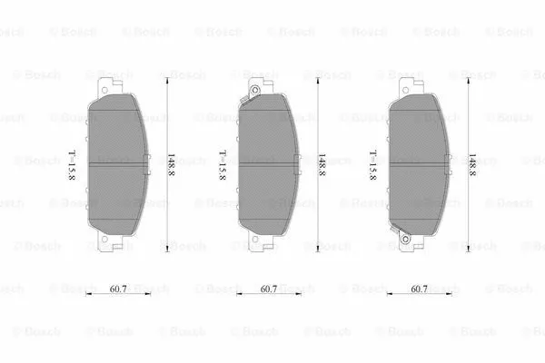 Brake Pad Set, disc brake (0 986 AB3 502)