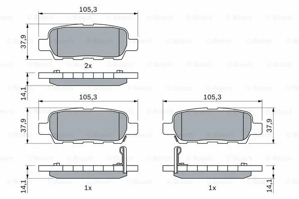 Brake Pad Set, disc brake (0 986 494 090)