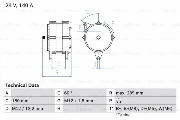 Alternator (0 986 038 290)