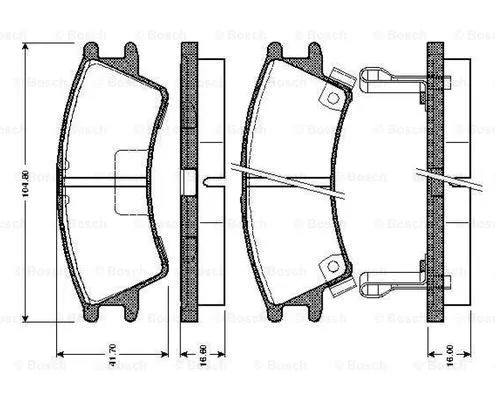 Brake Pad Set, disc brake (0 986 TB2 331)