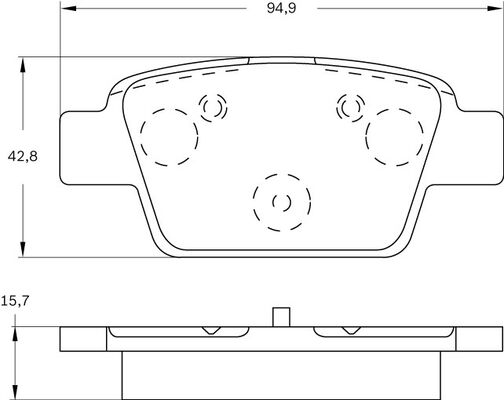 Brake Pad Set, disc brake (0 986 BB0 541)