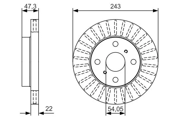 Brake Disc (0 986 479 T72)
