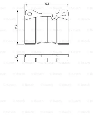 Brake Pad Set, disc brake (0 986 424 050)