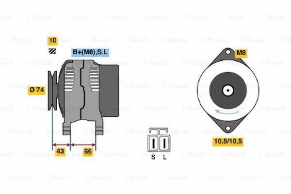 Alternator (0 986 045 501)