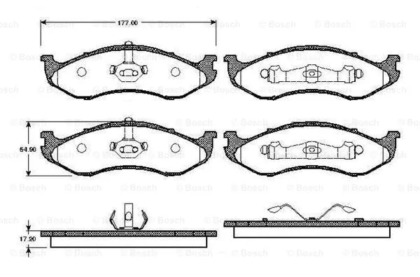 Brake Pad Set, disc brake (0 986 TB2 254)