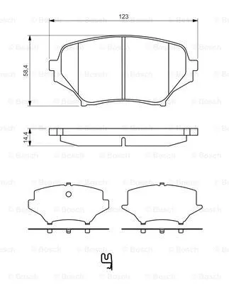 Brake Pad Set, disc brake (0 986 494 322)