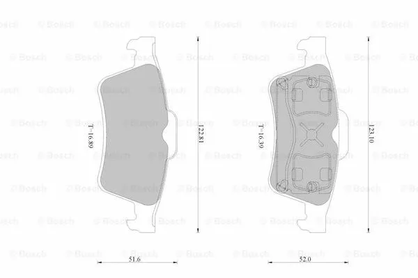 Brake Pad Set, disc brake (0 986 AB2 530)