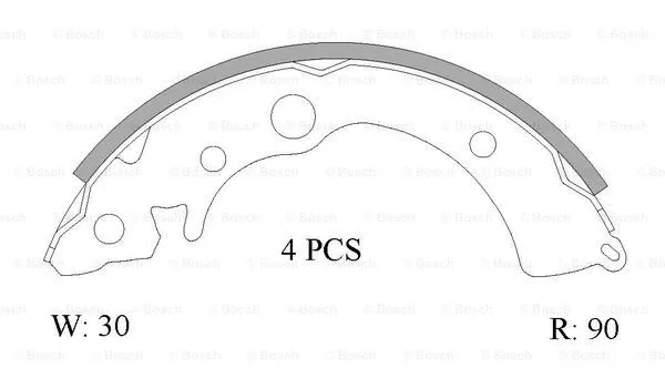 Brake Shoe Set (0 986 AB0 803)