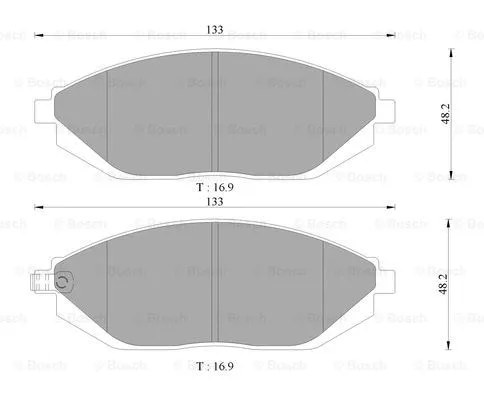 Brake Pad Set, disc brake (0 986 AB3 115)