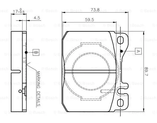 Brake Pad Set, disc brake (0 986 TB2 051)