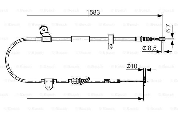 Cable Pull, parking brake (1 987 482 296)