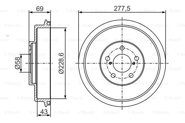 Brake Drum (0 986 477 279)