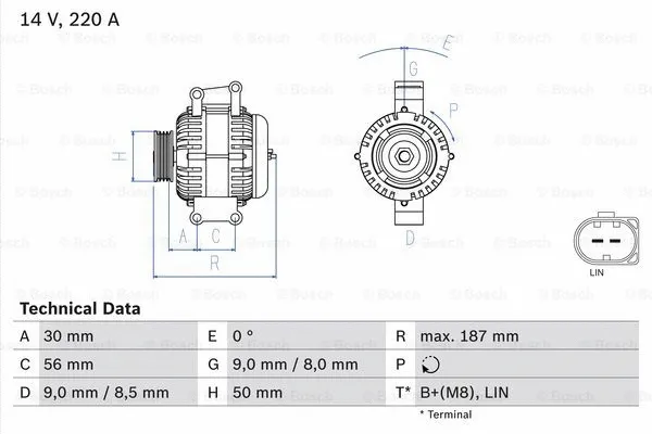 Alternator (0 986 047 800)