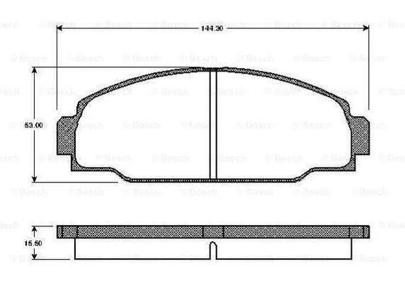 Brake Pad Set, disc brake (0 986 TB2 601)