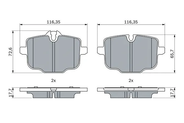 Brake Pad Set, disc brake (0 986 424 922)
