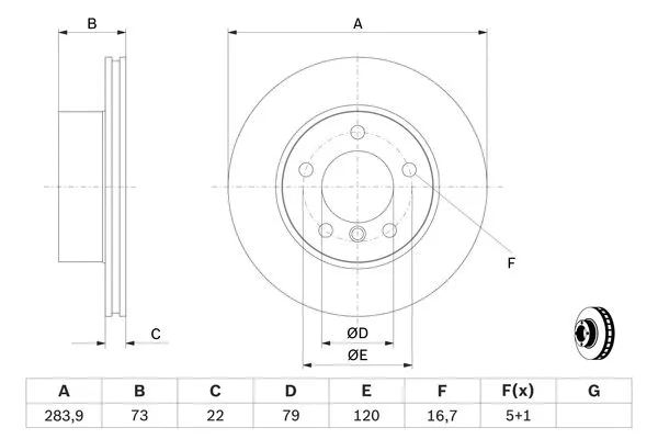 Brake Disc (0 986 479 W60)