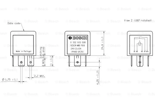 Relay, main current