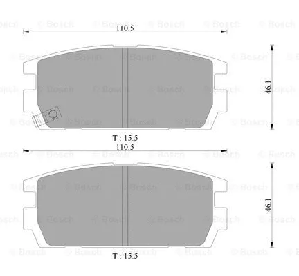 Brake Pad Set, disc brake (0 986 AB3 080)