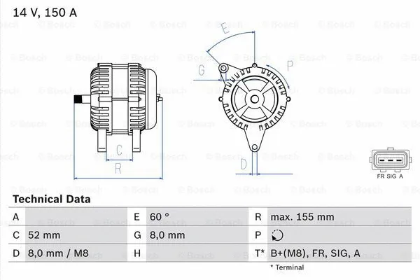 Alternator (0 986 081 140)