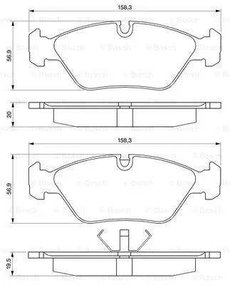 Brake Pad Set, disc brake (0 986 467 570)