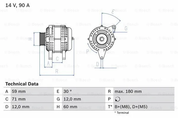 Alternator (0 986 042 000)