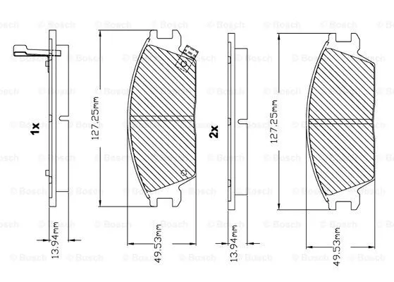 Brake Pad Set, disc brake (F 03B 150 007)