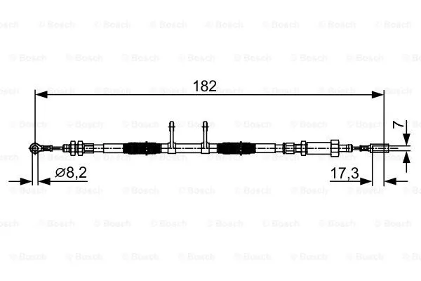 Cable Pull, parking brake (1 987 482 450)