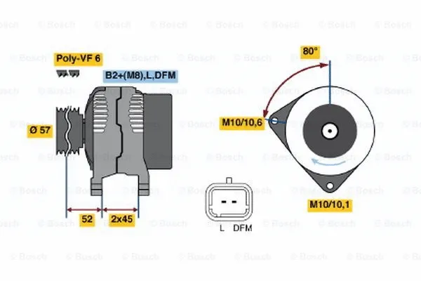 Alternator (0 121 715 001)