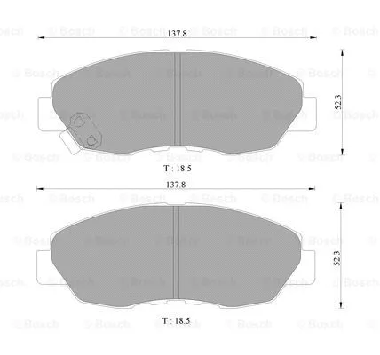 Brake Pad Set, disc brake (0 986 AB9 044)