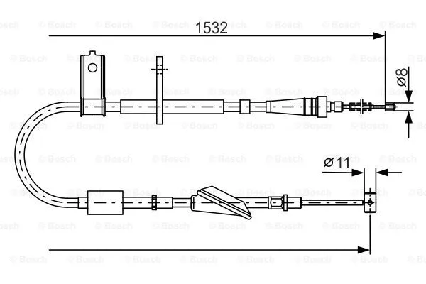 Cable Pull, parking brake (1 987 482 093)