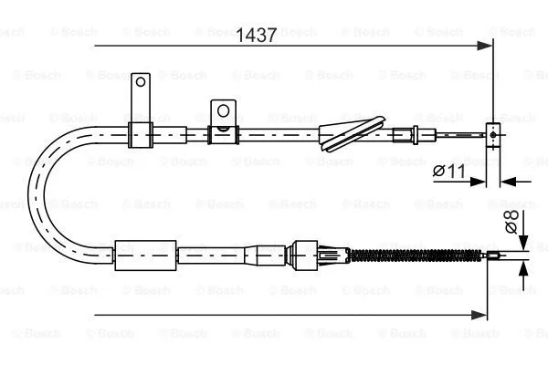 Cable Pull, parking brake (1 987 477 606)