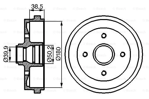 Brake Drum (0 986 477 002)