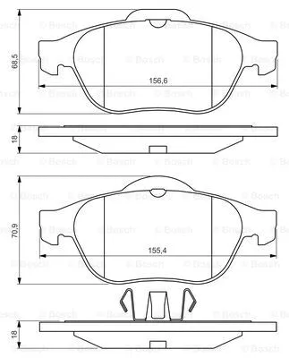 Brake Pad Set, disc brake (0 986 424 616)