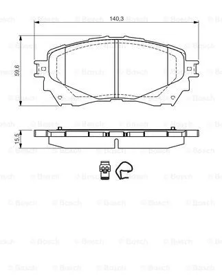 Brake Pad Set, disc brake (0 986 TB3 230)