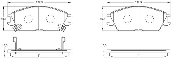 Brake Pad Set, disc brake (0 986 BB0 092)