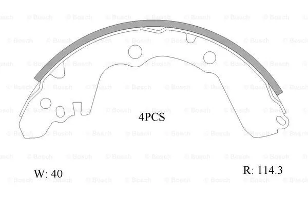 Brake Shoe Set (0 986 AB0 004)