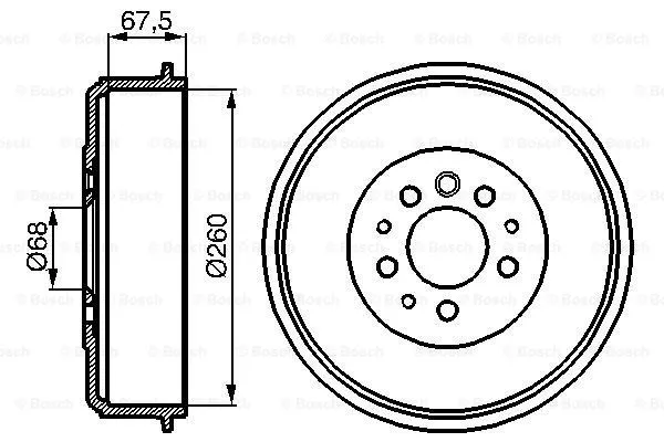 Brake Drum (0 986 477 046)